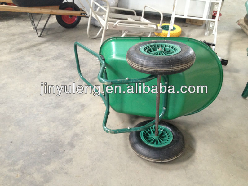 prower load large two wheels wheelbarrow , plastic tray two wheels wheelbarrow , hand cart, trolleys