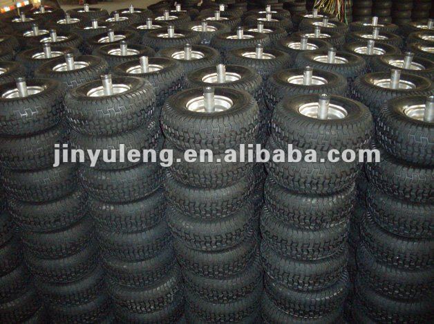 3.50-8 4.00-8 lug pattern pneumatic rubber wheel for wheel barrow,air wheel with WB6400