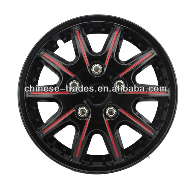 High Quality 13inch 14inch Universal Bicolor Black And Red Abs Plastic