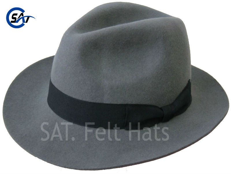 grey fedora hat