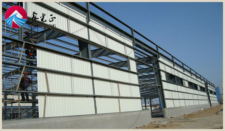 the quickly erectable warehouse steel structure