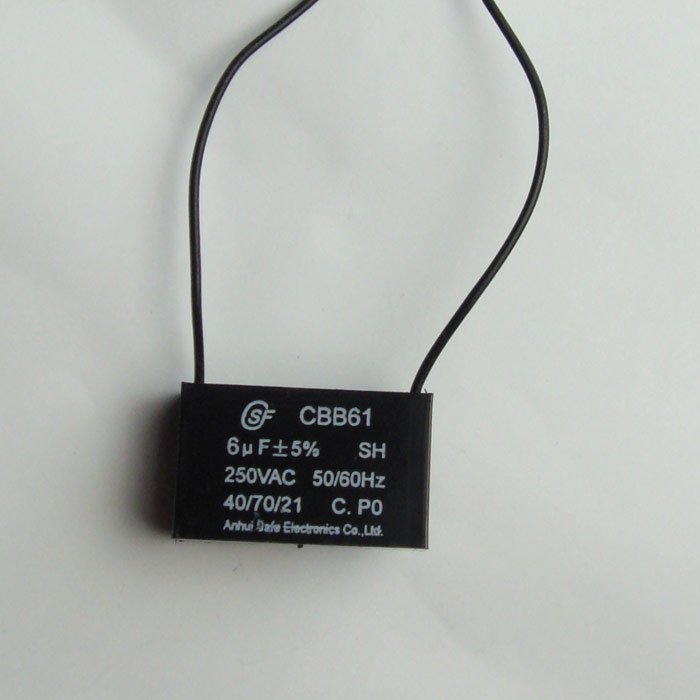 Best Price Cbb61 Wire Ceiling Fan Capacitor 6uf