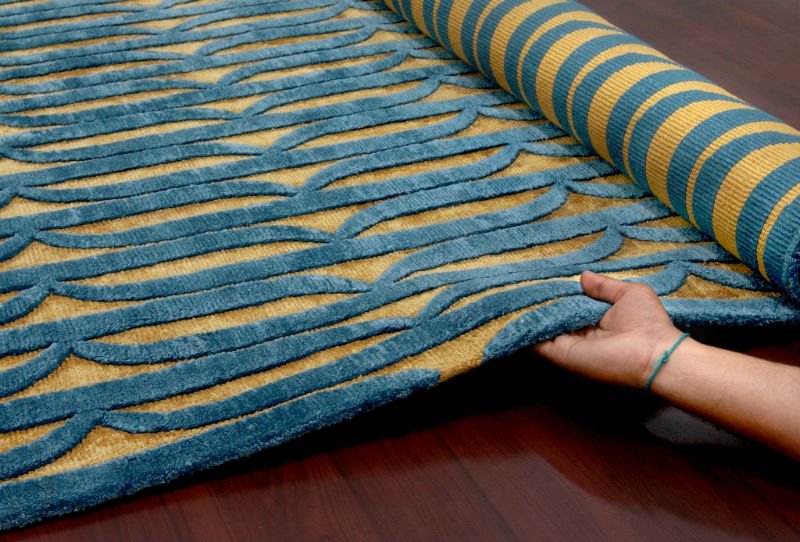 100 Bamboo Silk Textured Hand Knotted Rug Or Carpet Made In Doulble Washed For High Sheen 100 Bamboo Silk Textured Hand Knotted Rug Or Carpet Made In India