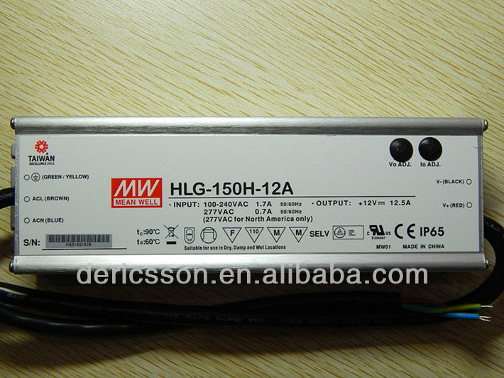 Mean Well 150W LED Power Supply 150W 12V 75A HLG-150H-12