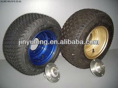 16 inch pneumatic tyre (6.50-8) for hand trolley wheels, Hand Truck ,lawn mover