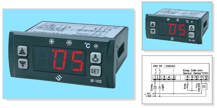 2 NTC Sensor Cooling Compressor Digital Temperature Controller SF.