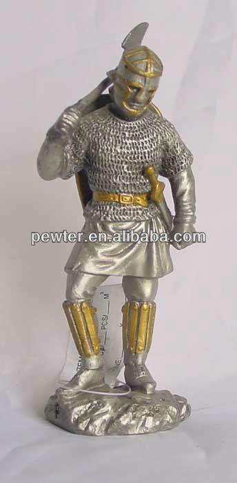 metal knight figurines