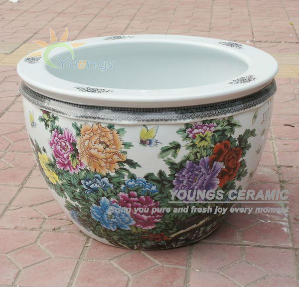 Wholesale Large Chinese Famille Rose Ceramic Plant  Pots 