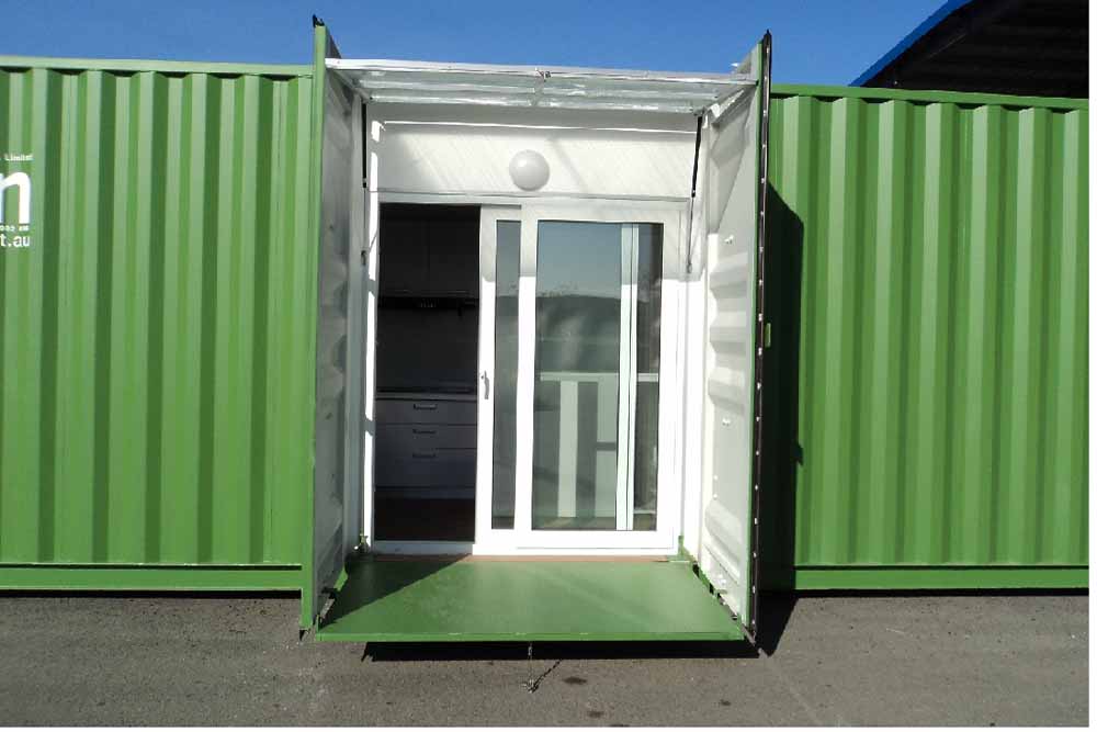 modified container house used for living accommodation