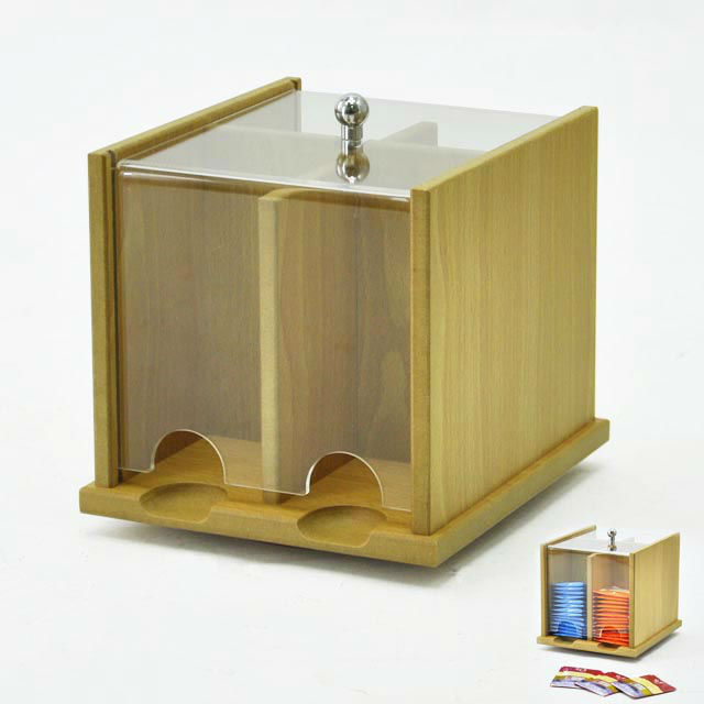 Hot Wooden 2 Grids Tea Bag Storage Box Hot Wooden 2 Grids Tea Bag Storage Box
