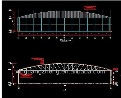 2014 Professional design arch hangar