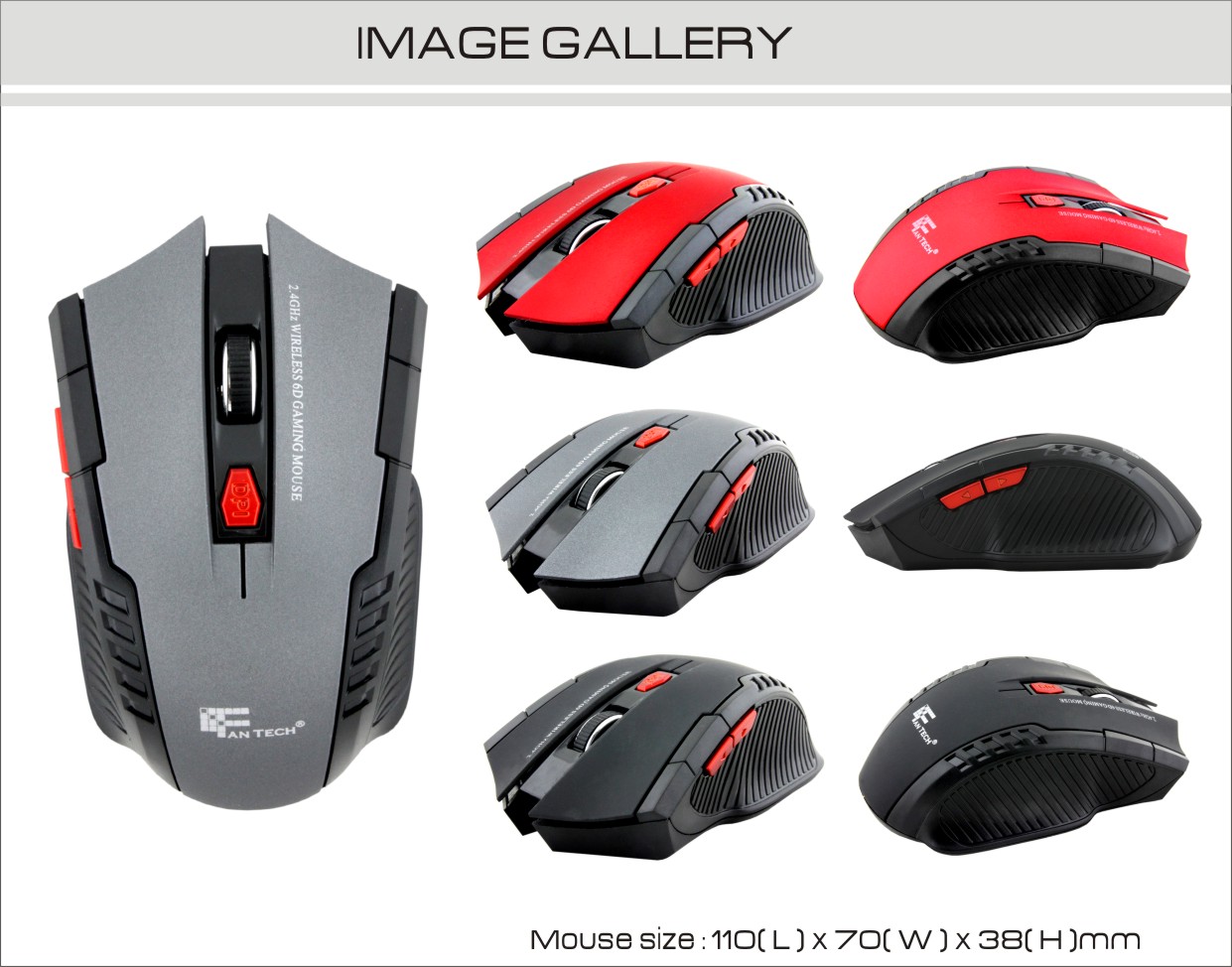 2.4ghz wireless gaming mouse