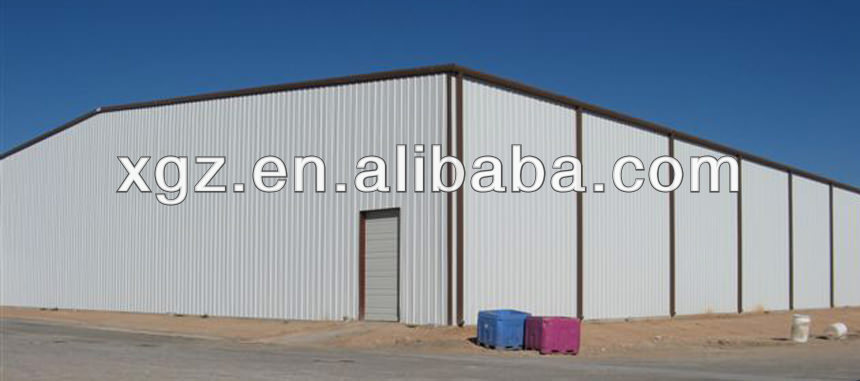 Low cost warehouse with steel structure and color steel sheet