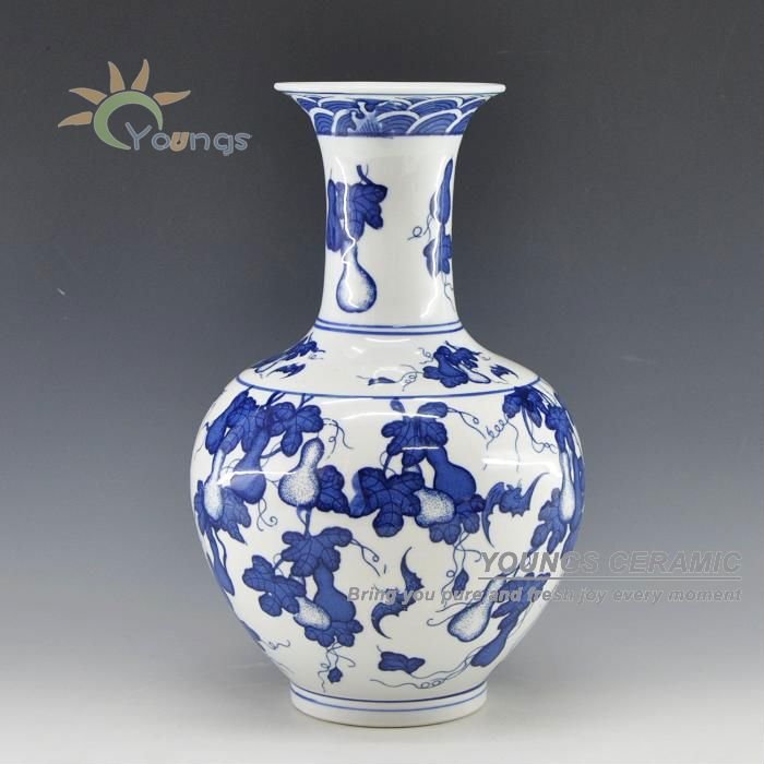 Blue White Chinese Shang Vase With Calabash Design Buy Chinese Shang