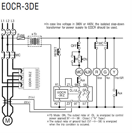 eocr가 아니고 3DE 3ez 전자 디지털 전류 이상 과부하 릴레이