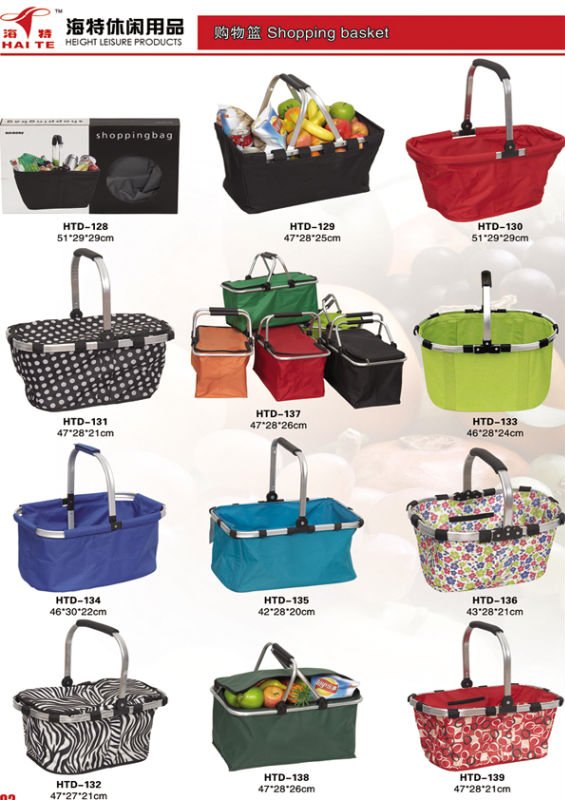 Fashion One Handle Folding Fabric Picnic Basket Buy Picnic Basket