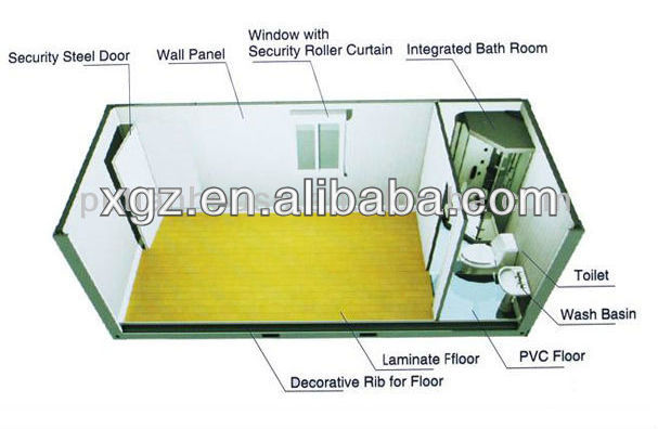 10 feet simple dismountable container homes for sale