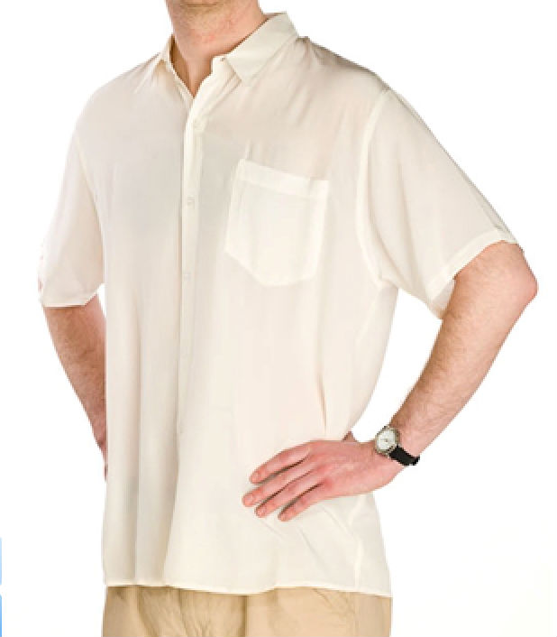 camisa de crepe masculina