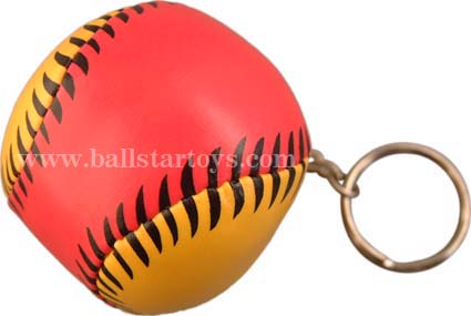 2 inch stuffed Vinyl Softball Keychains, gift