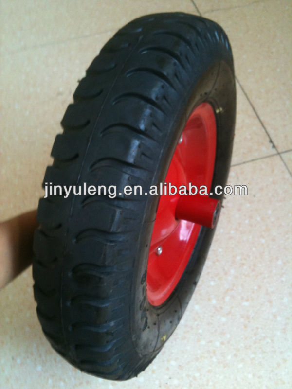 14 inches 3.50-8 inflatable rubber wheel , pneumatic wheel ,use for wheelbarrow , trolley