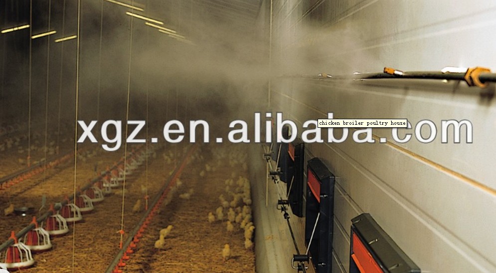 Prefabricated chicken broiler poultry building house