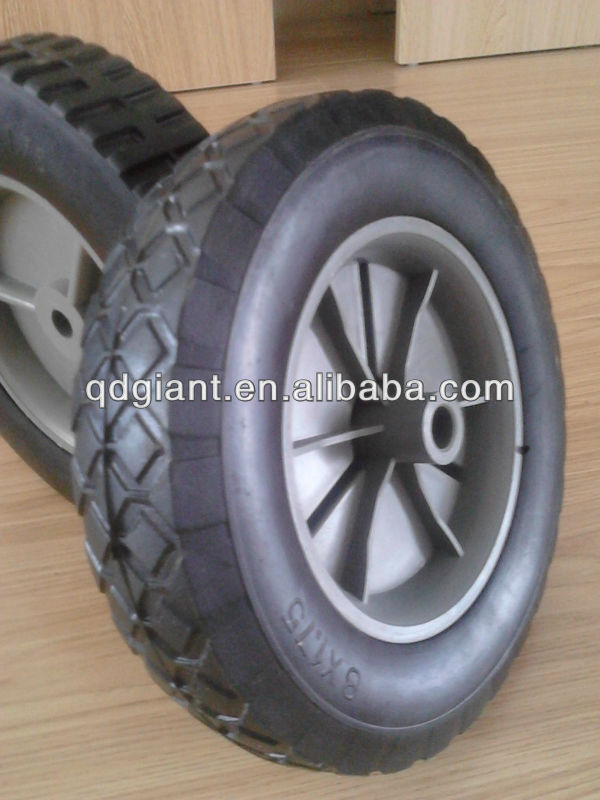 supply steel/plastic rim solid wheel 8*1.75