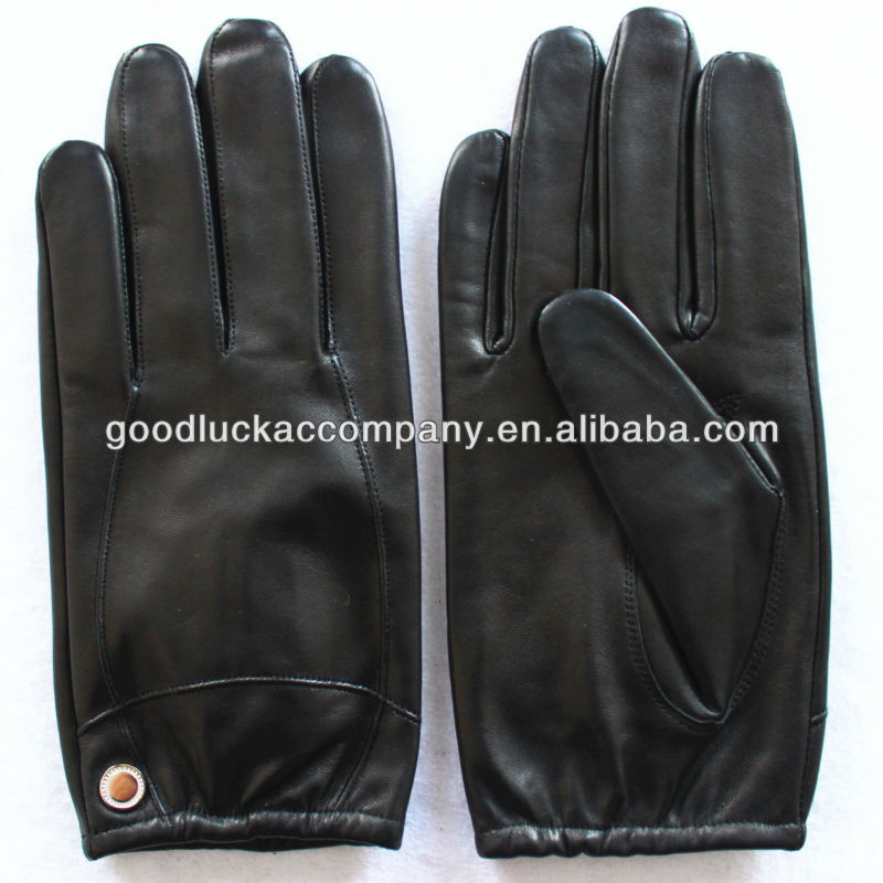 Men's nude leather gloves simple style in europe