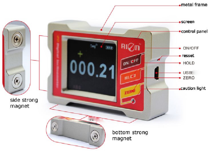 Digital Tilt Angle Display Dual Axis 30 Degree Measure Range - Buy Tilt ...