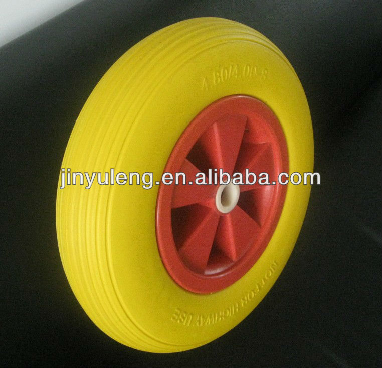 3.00-4 2.50-4 4.00-8 3.50-8 12 inch Green pu foam wheels solid wheel for trolley hand truck caster too cart