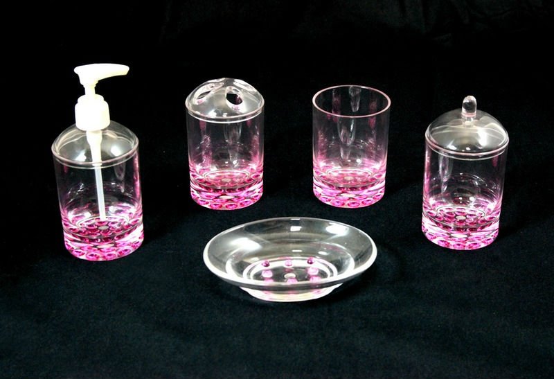 Pink And Purple Bathroom Accessories My Web Value Pink Dot Powder Coat Bathroom Accessories Sets