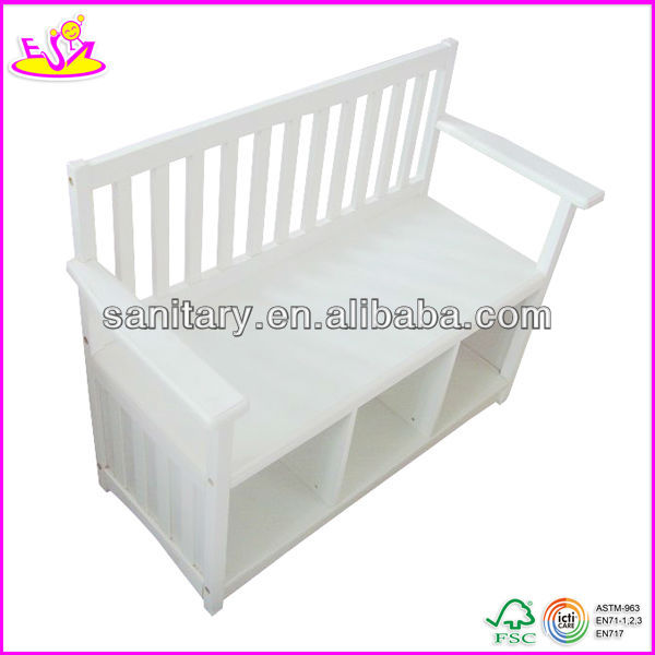 kids white bench