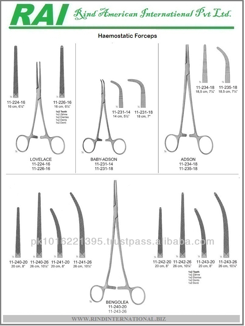 Lovelace Forceps Bengolia Forceps Baby Adson Forceps Haemostatic ...