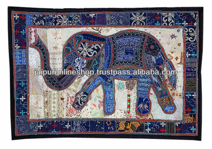 Elephant Wall Hanging mirror embroidered elephant wall hanging tapestry - buy mirror Elephant Wall Hanging mirror embroidered elephant wall hanging tapestry - buy mirror
