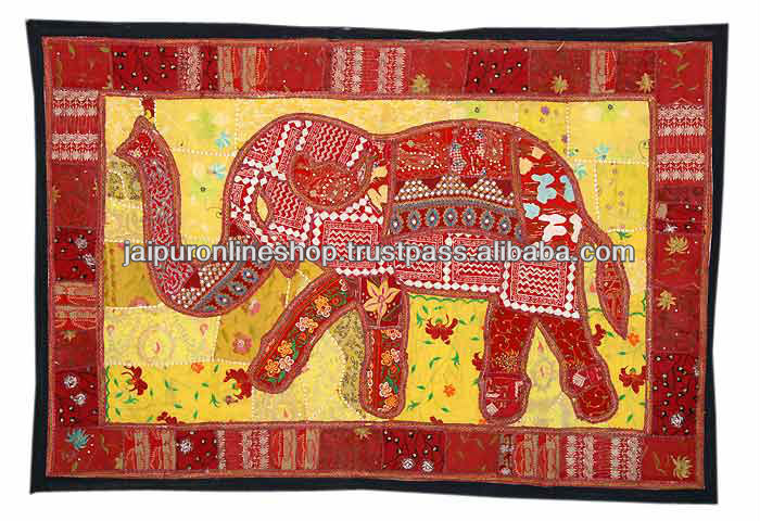 Elephant Tapestry Wall Hanging designer rajasthani hand made patchwork elephant tapestry wall Elephant Tapestry Wall Hanging designer rajasthani hand made patchwork elephant tapestry wall