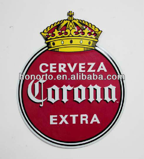コロナ標識のラウンド広告のアルミエンボス加工金属記号 Buy 金属記号 コロナビール広告のアルミ記号 エンボス加工金属記号 Product On Alibaba Com