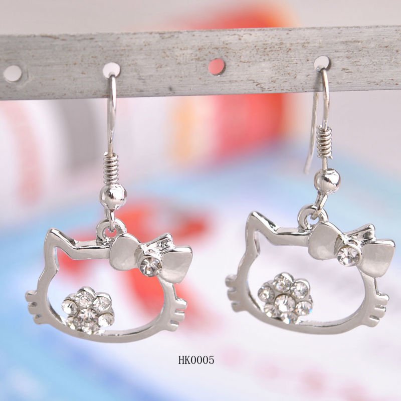 Hello kitty earrings gold hk0006 buy hello kitty earrings gold