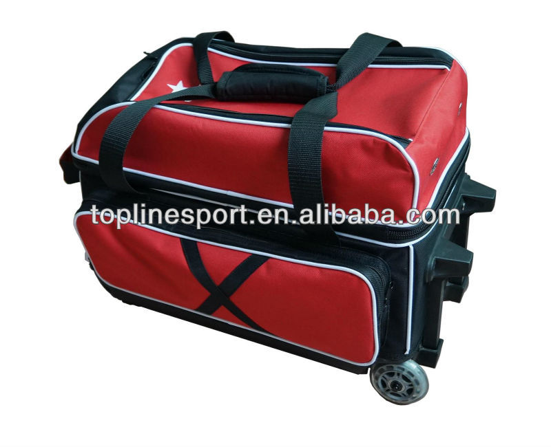 840D Nylon 2 Ball Roller Bowling Bag NBY-204G