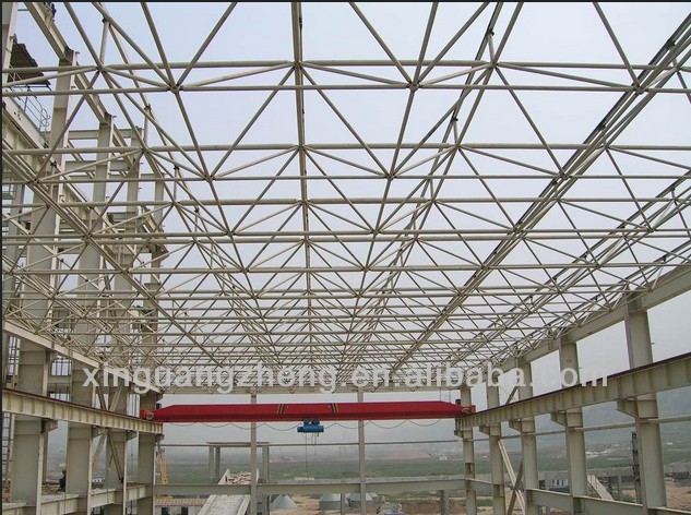 steel space frame light steel truss frame warehouse