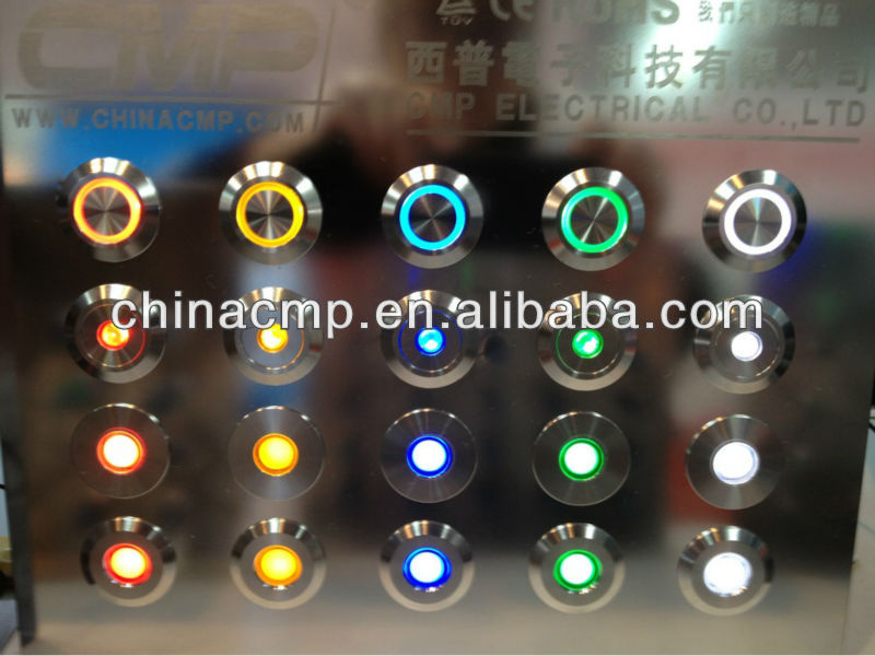 28mm 12V BLUE Led Lighted Push Button Metal ON-OFF Switch 4 Car Boats