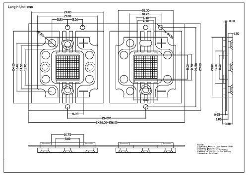 Excellent Quality Super Brightness 1200lm Copper Base 45mil Bridgelux Epistar 10W LED Chip