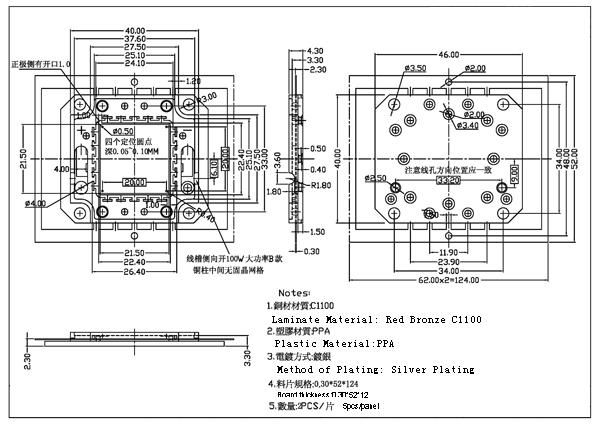 Superbrightness 2200lm Power beads Square Copper Base 45mil LED chip 20W Epistar or Bridgelux Chips