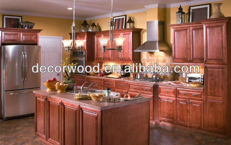 American standard solid wooden design modular kitchen furniture cabinet
