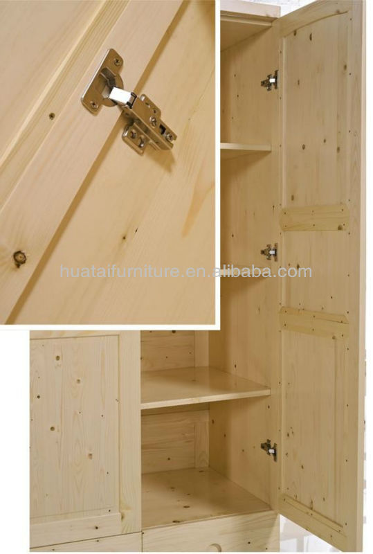 Schlichtes Design Massivholz Kleiderschrank Möbel Für Kinder - Buy