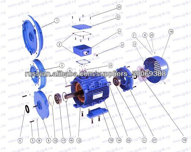 Порядок сборки электродвигателя Трехфазные Алюминиевый Корпус Стандарта Гост Электродвигателем - Buy Гост Электр