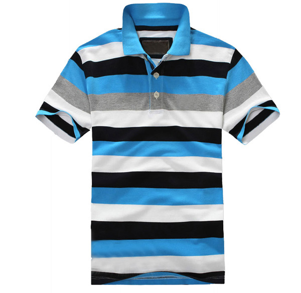 New Fashion Blue White Vertical Stripe Closeout Us Polo Shirts - Buy ...