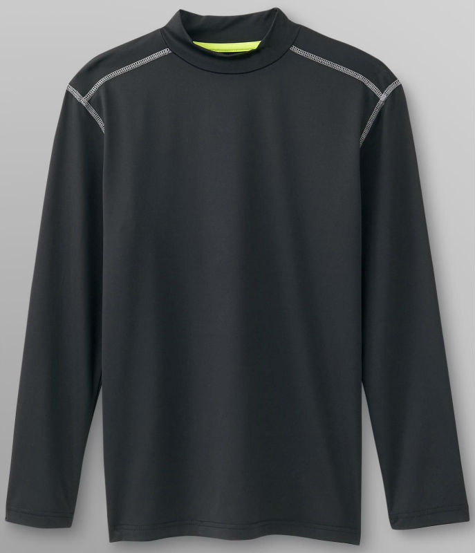 Download Custom Long Sleeve Polyester Mock Neck Athletic T Shirt ...