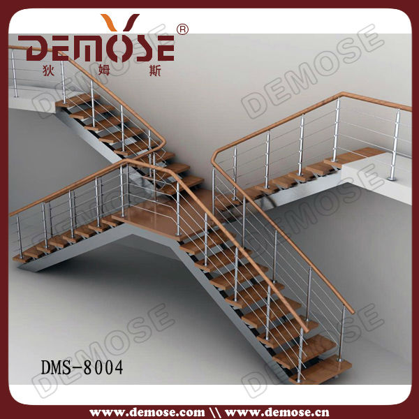 70mm pipe steel stainless stairs View indoor, for scissor design stairs safety