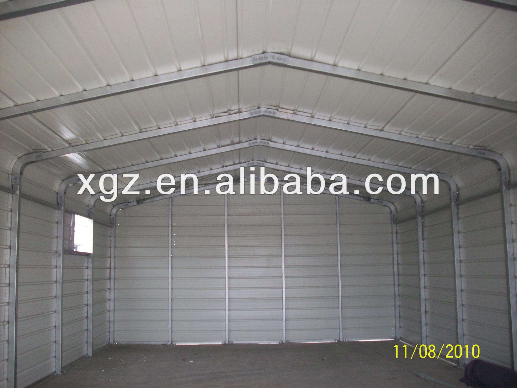 China Prefab Steel Structure Car Garage for sales