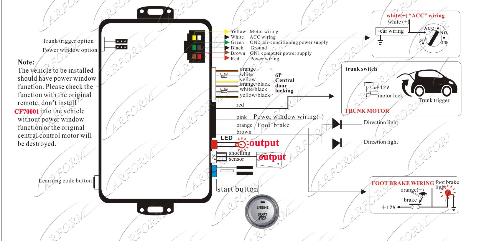 Giordon Car Alarm System Wiring Diagram