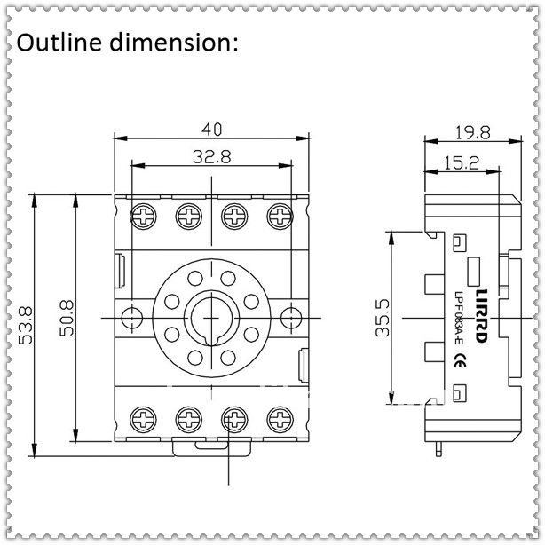 Plug-in Relay Base Relay Base Electrical Relay Base Pf083a